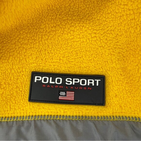 Polo Sport Ralph Lauren Men's Size XL 1/4 Zip Pullover Yellow Gray - Picture 10 of 15